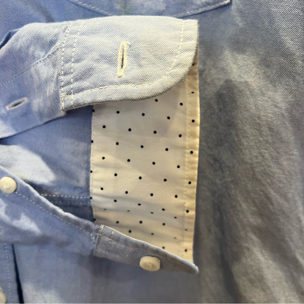 Uniqlo Blue Cotton Oxford‎ Button Down Shirt Size M Women’s Classic Pocket Top - Picture 5 of 12